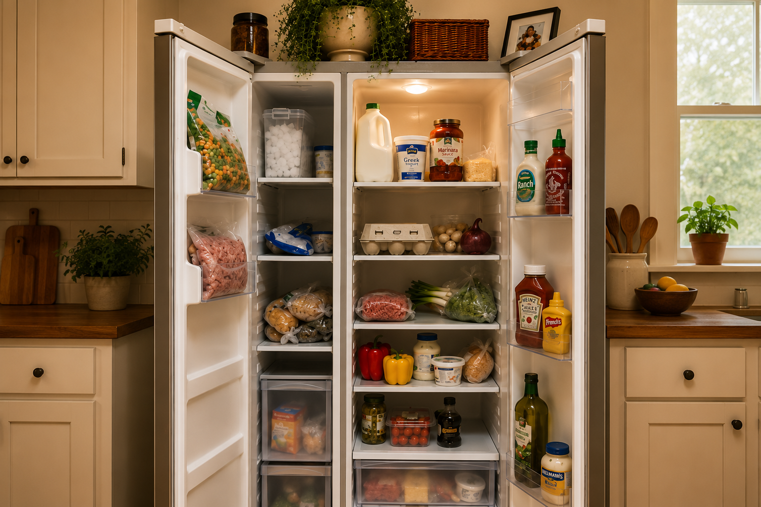 Open refrigerator image